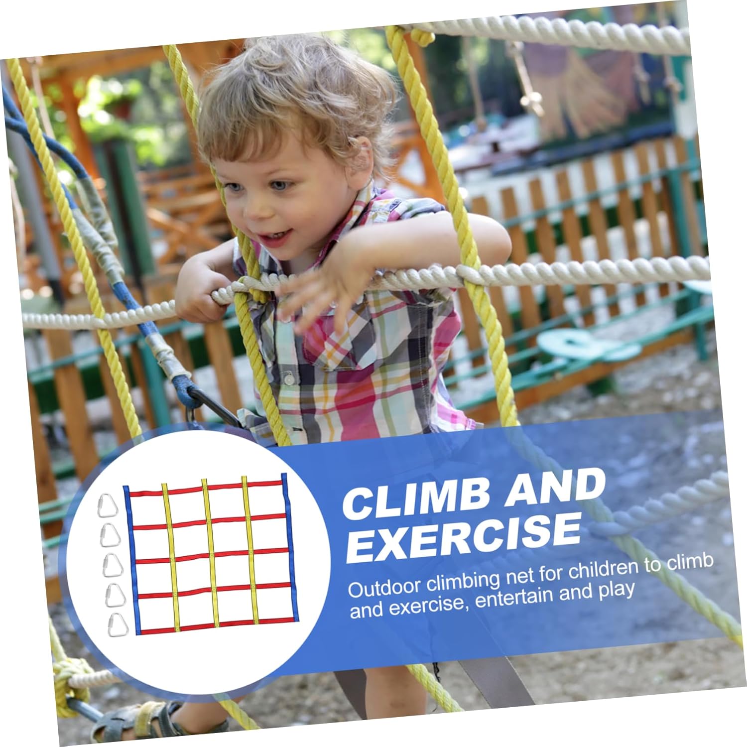 VICASKY 1 Set Climbing Net Colorful Ribbon Rope Net for Outdoor Physical Training and Climbing to Enhance Skills and Interest