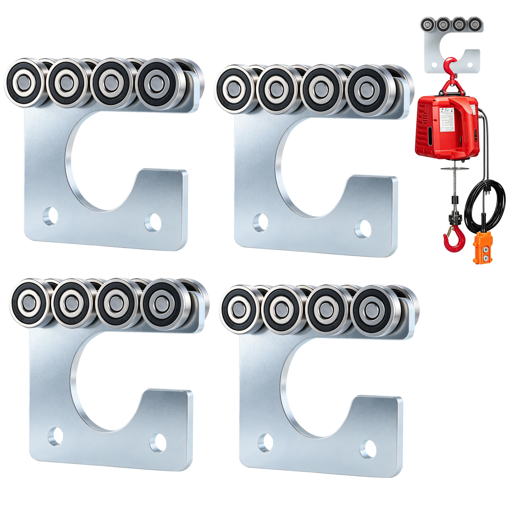 4-Wheel Trolley Assembly Rollers.Strut Channel Rollers Trolley.for use with 1-5/8" Wide and All 1-5/8" or Taller Strut Channel. — Amazon image 10