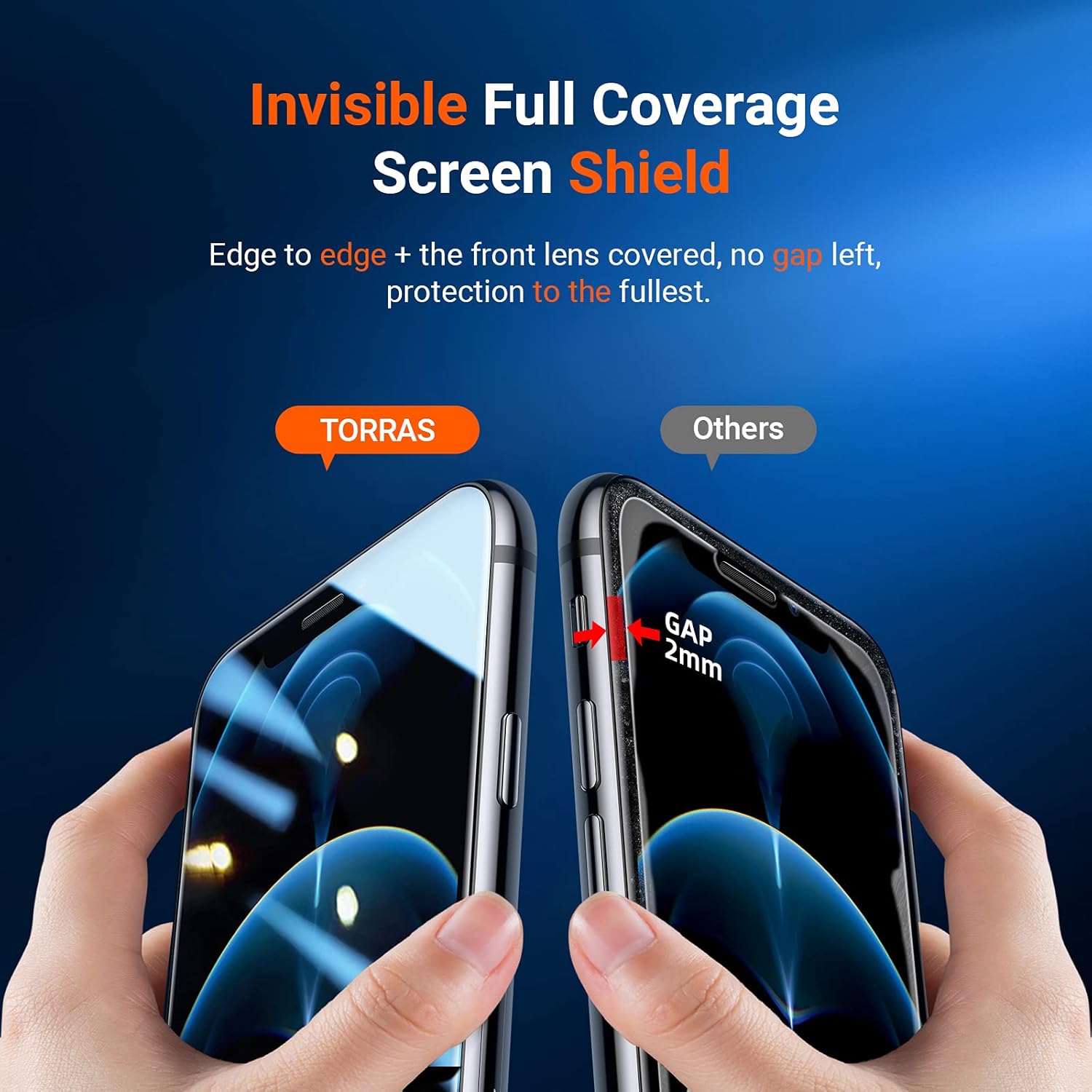 Lіmіtеd Stосk TORRAS Diamonds Hard iPhone 11 Pro Screen Protector, iPhone X Screen Protector, iPhone XS Screen Protector, [Military Grade Shatterproof] [Eye Protection] Tempered Glass Film Clear-2 Pack