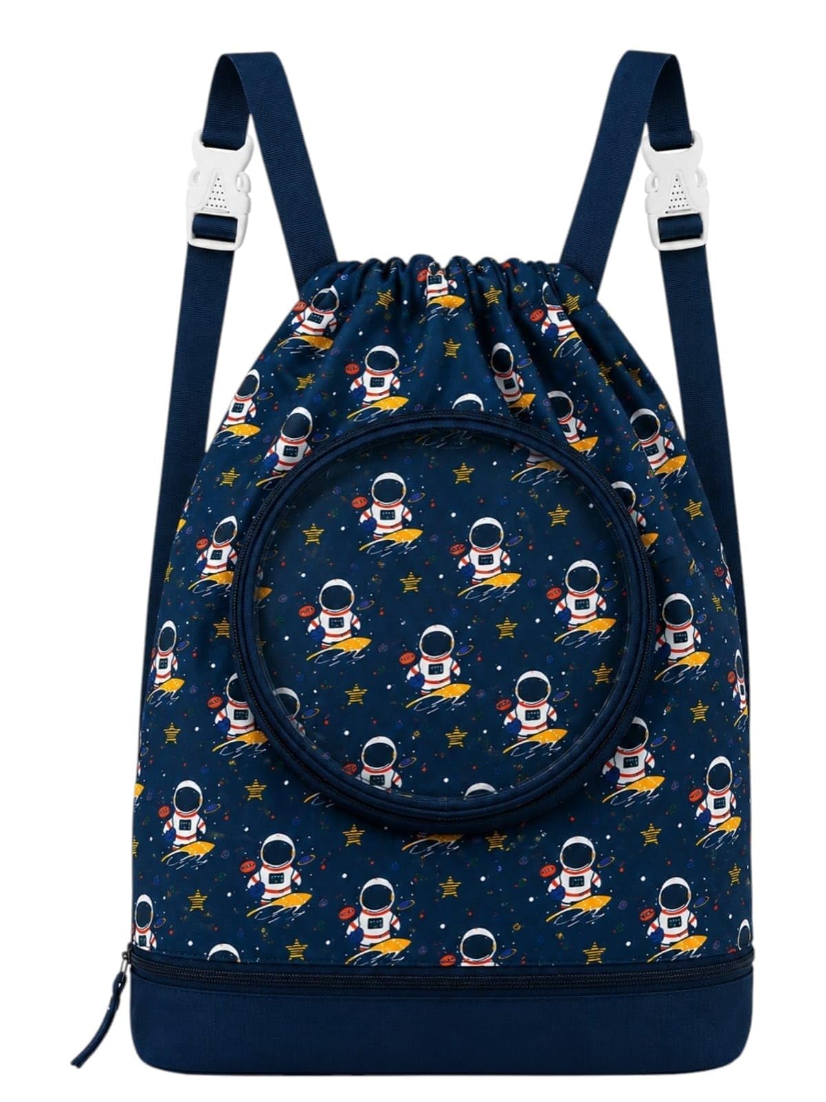 Kids Multipurpose Swimming Drawstring Bag for Pool, Beach, Gym & Travel | 3 Compartments Storage Bag for Towel, Wet Clothes, Shoes & Accessories | Lightweight 3L for Boys & Girls (Multicolour)-picture-28