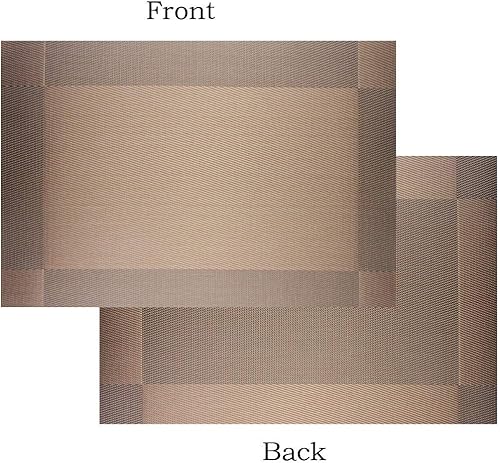 Miniatura 4 de Bright Dream - Manteles individuales en PVC lavables y fáciles de limpiar para mesa de cocina, resistentes al calor y manteles de vinilo tejido.