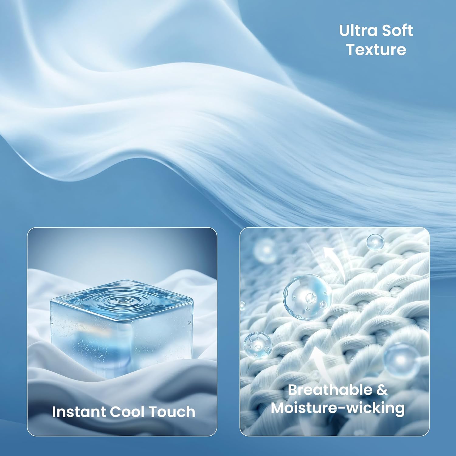 SLEEP ZONE Cooling Blankets for Hot Sleepers, Summer Blanket Thin Lightweight for Bed Couch, Arc-Chill Q-Max 0.5 Cooling Blanket King Size on Night Sweats (Green Striped, 108''x90'') - Image 3