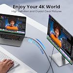 Deeyaple USB C to HdMI Cable 4k@60hz, USB C to Hdmi Aluminum Shell, Stable Signal,Thunderbolt 4/3 Compatible for iPhone 17/16/15 Series, MacBook, iMac, Ipad Pro, Galaxy, Surface, Dell 1.8M/6FT