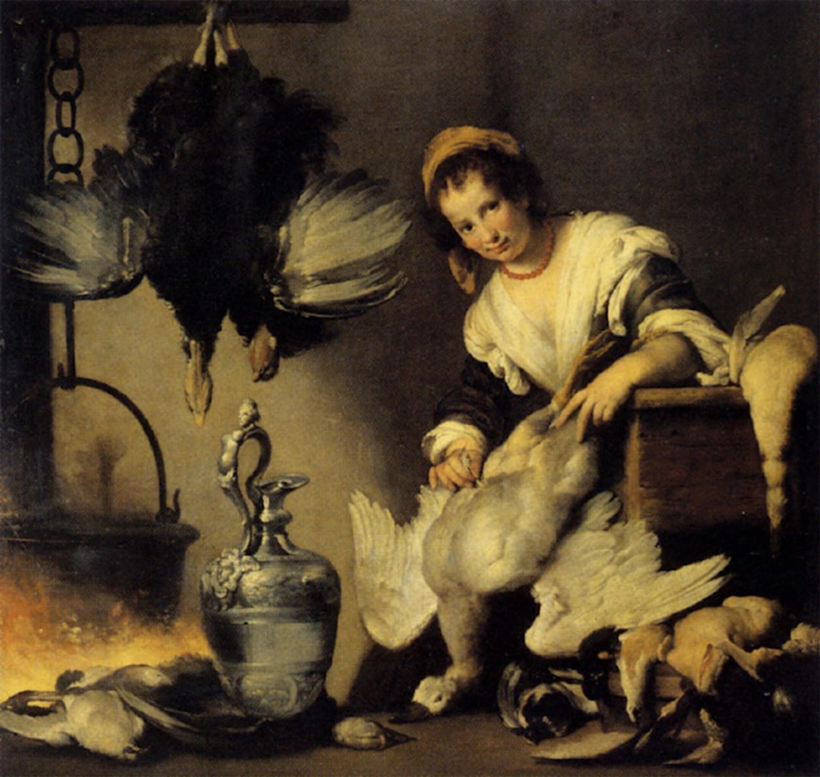 SERENDIPITP Aesthetic Poster Photo Wall Print Retro Picture the Cook by Bernardo Strozzi Modern Wall Artwork for Home Decor 60x90cm