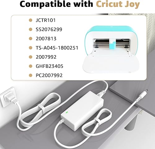 Miniatura 9 de Cable de alimentación compatible con Cricut Joy Machine modelo 2007813 JCTR101 2007992 PC2007992 GHFB23405 SS2076299 TS-A045-1800251 para Cricut Joy
