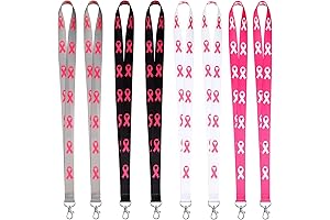 24-Piece Breast Cancer Awareness Lanyards: A Touch of Pink for a Cause