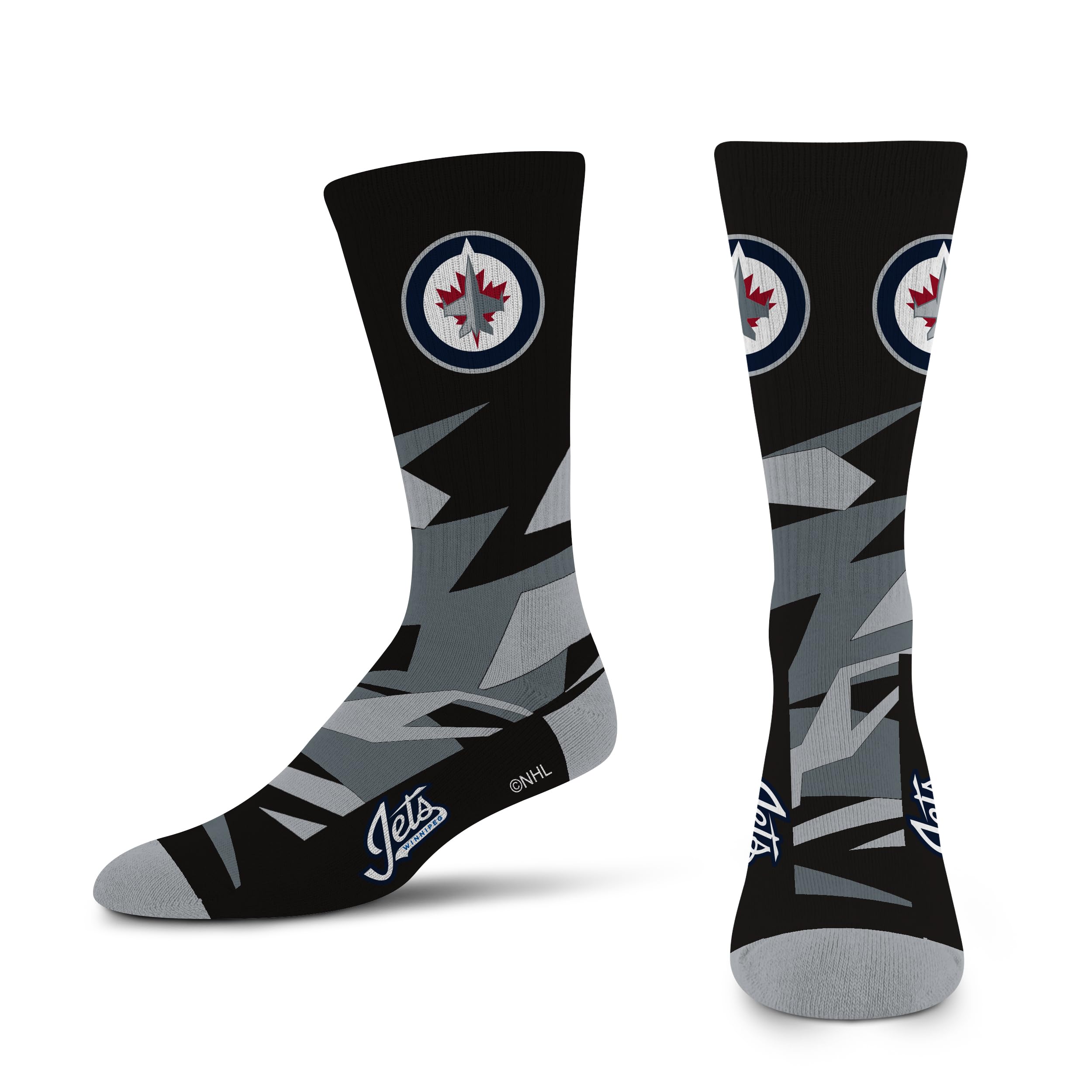 For Bare Feet Men's Shattered Camo Crew Sock NHL