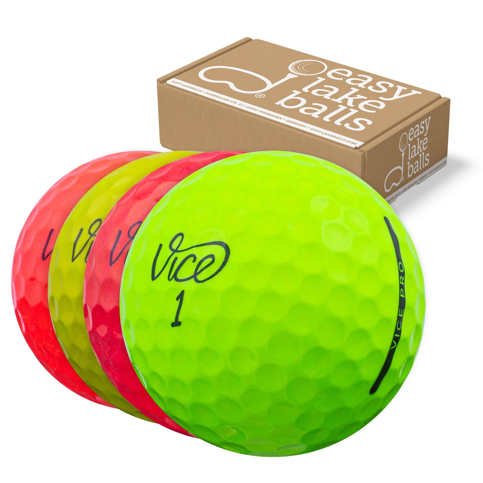 50 VICE PRO BUNT Mix LAKEBALLS/GOLFBÄLLE - QUALITÄT AAAA/AAA