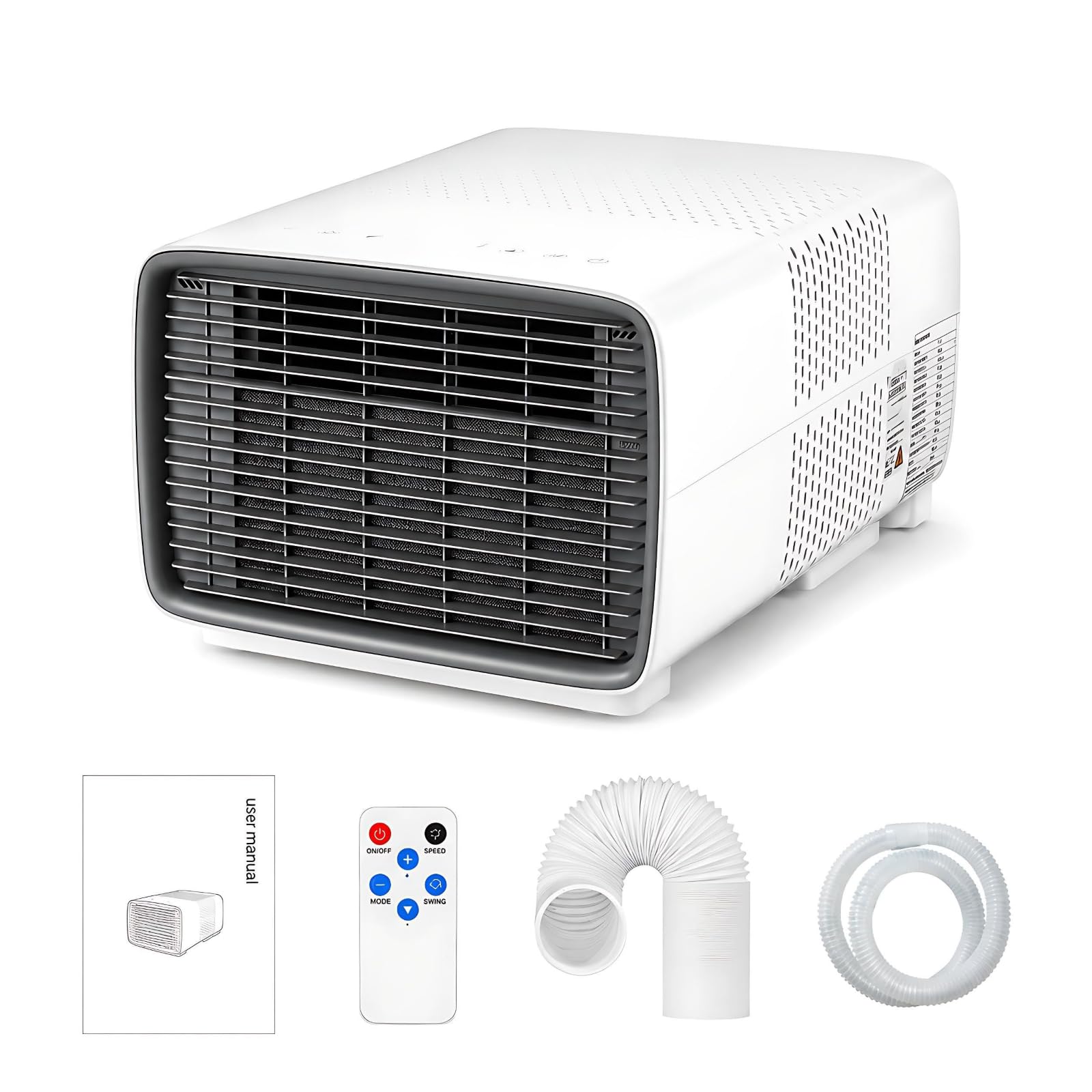 Portable Ac Unit 2700 Btu, 3-in-1 Air Conditioner Dehumidifier & Fan With Real Compressor, 280w Low Wattage Window Ac, 45db Quiet Sleep Mode & Exhaust Hose