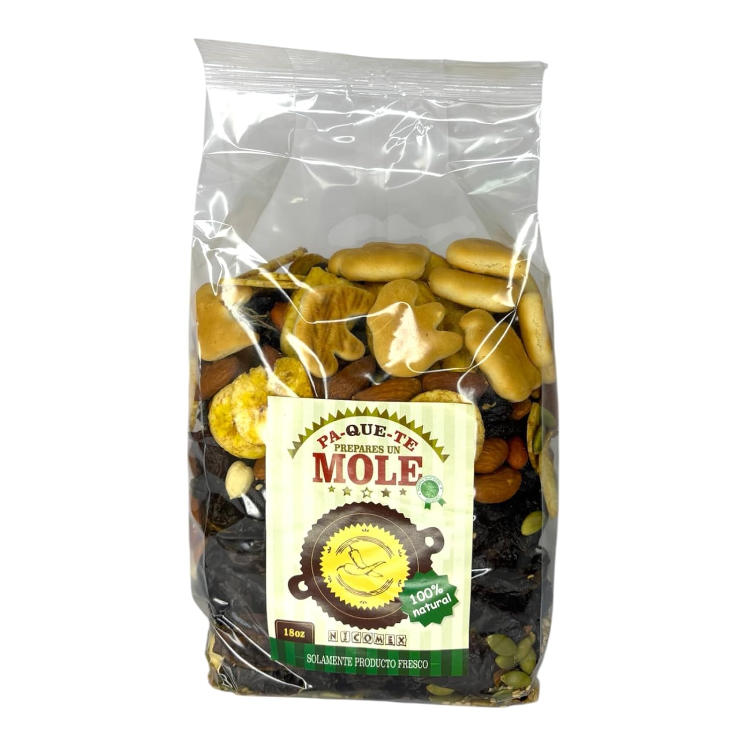 PA-QUE-TE PREPARES UN MOLE. Package ready to prepare Mexican mole sauce. Mixture of 100% natural dried chillies and spices ready to prepare authentic mexican mole from Puebla. Small package 9oz for 8 servings. (18 oz)