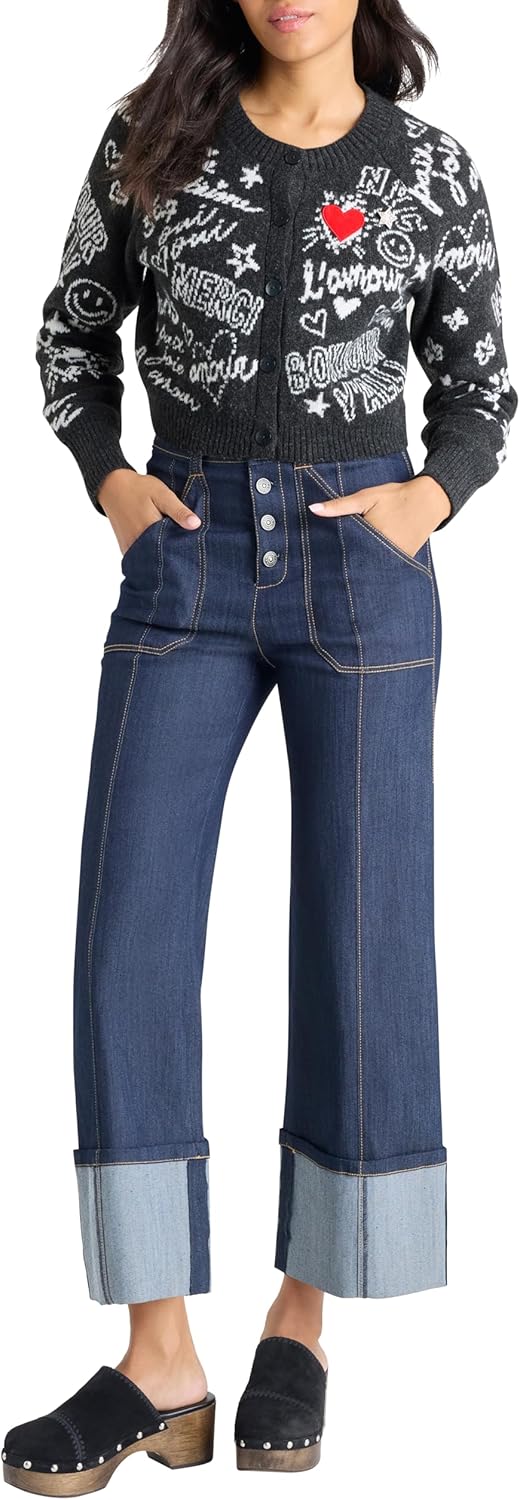 Cinq à Sept Womens Love Doodles Millie Cardigan - Image 4