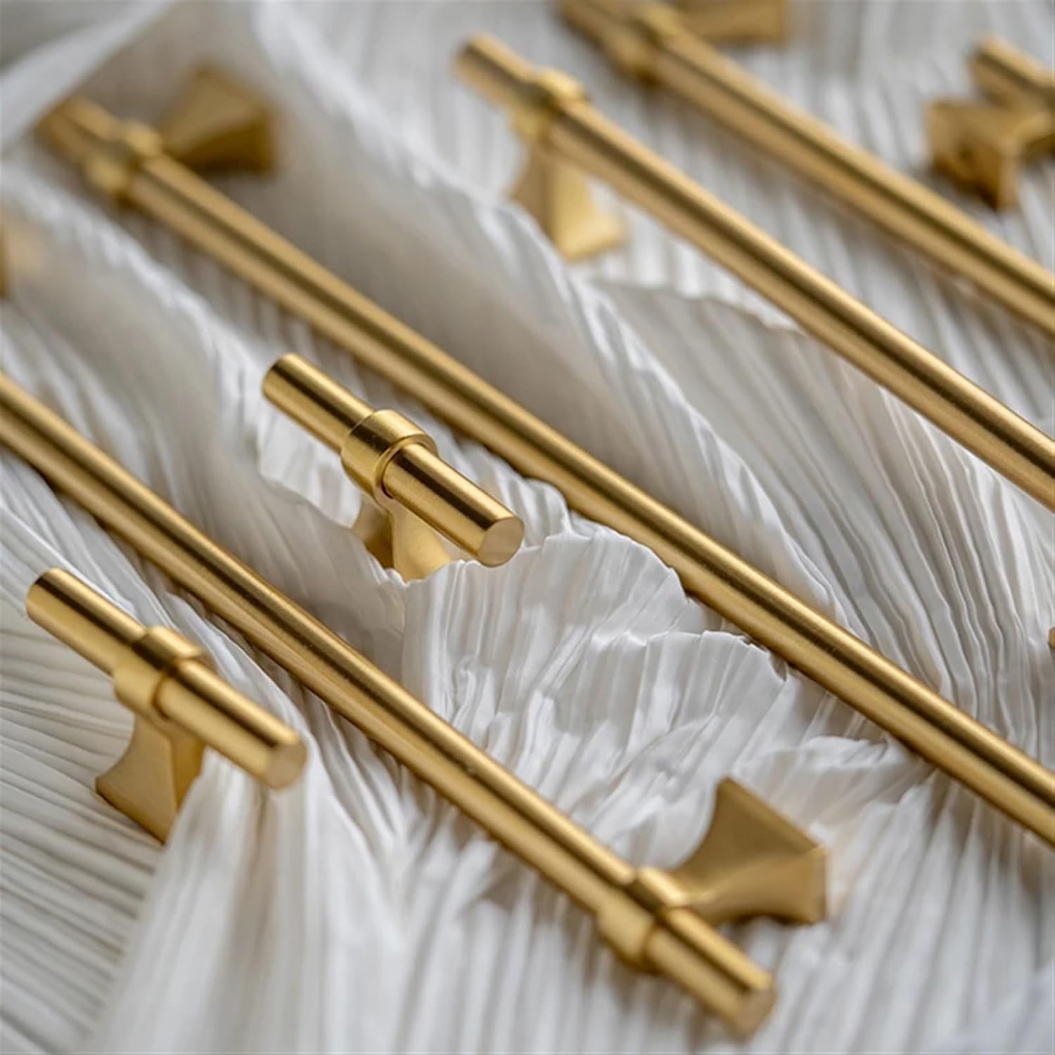 Luxury Stain Brass Furniture Handle Solid Brass Kitchen Cabinet Pull T Bar Handle for Bedroom Vintage Handle 1Pcs (Color : Brass 160mm)