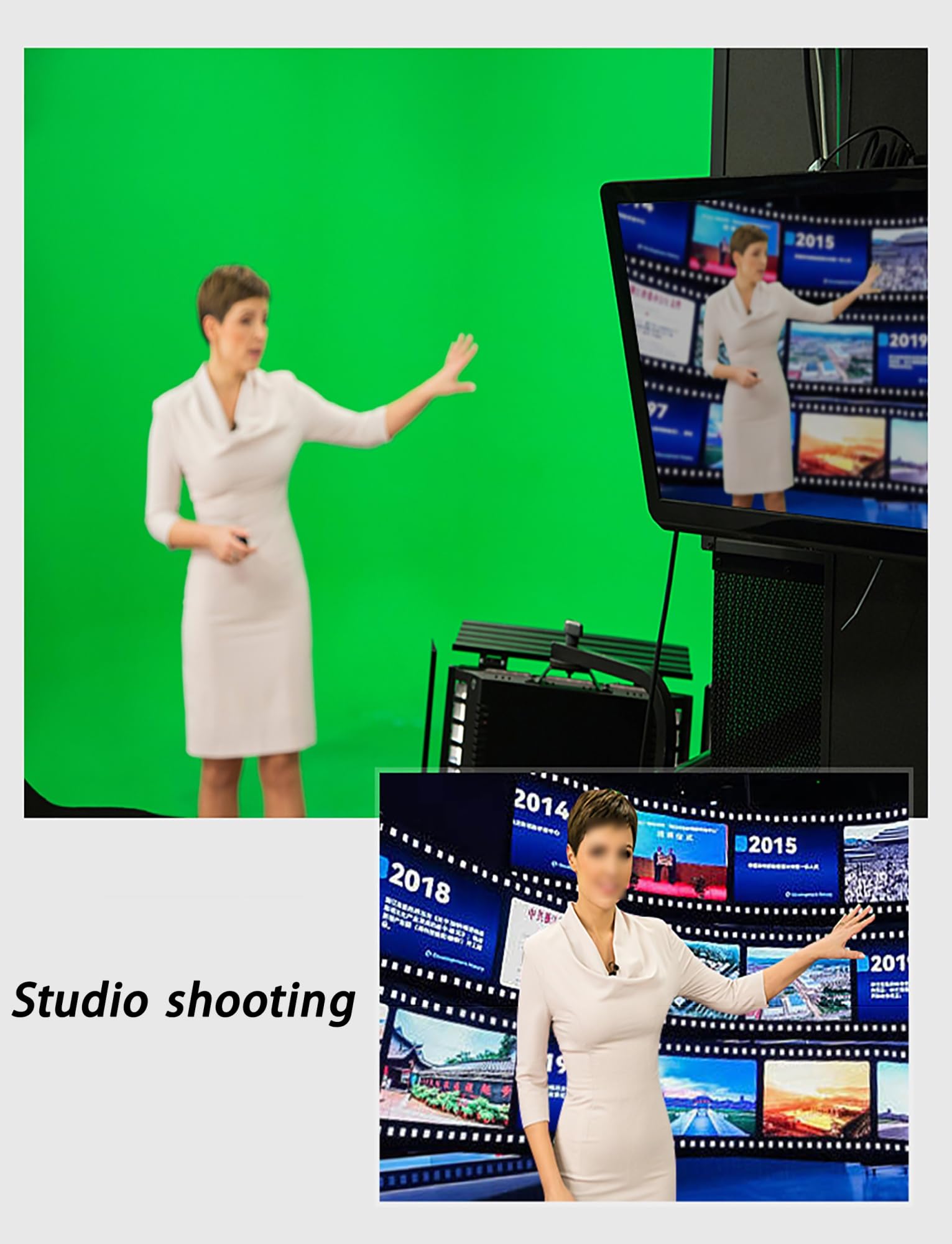 Sfondo Chroma Key professionale per la produzione di video e lo streaming live