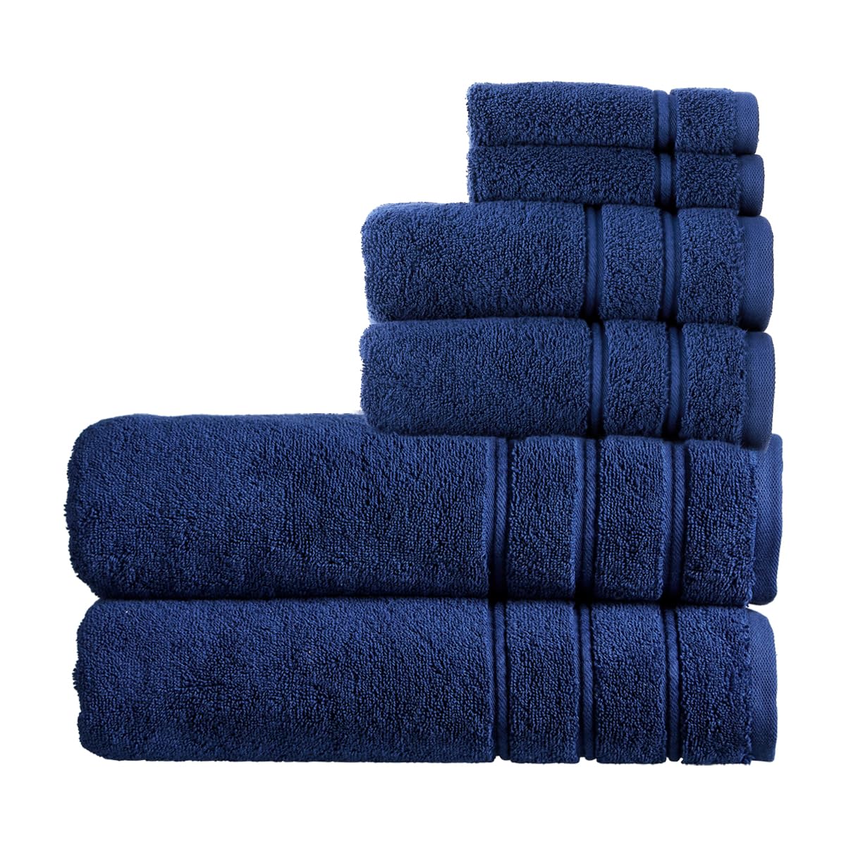 Christy Denim Antalya Bath Sheets Set | 6 Piece | 100% Turkish Cotton | 600Gsm | Soft Plush Luxury Towel Set | 2 Bath Sheets 2 Hand Towels 2 Face Cloths | Quick Dry | Blue