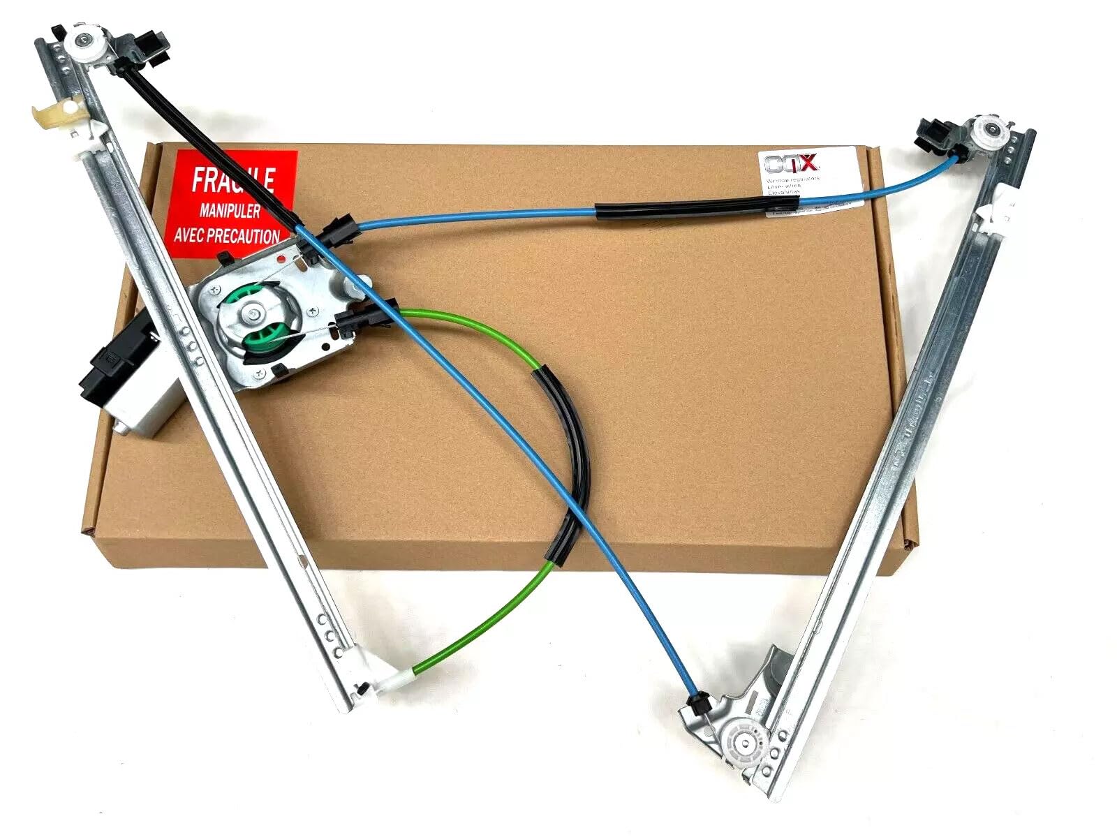 CQX LEVE VITRE AVANT GAUCHE CONDUCTEUR ESPACE 4 IV 2002-2014 8200017893 COMPLET AVEC LE Moteur 6 fiches