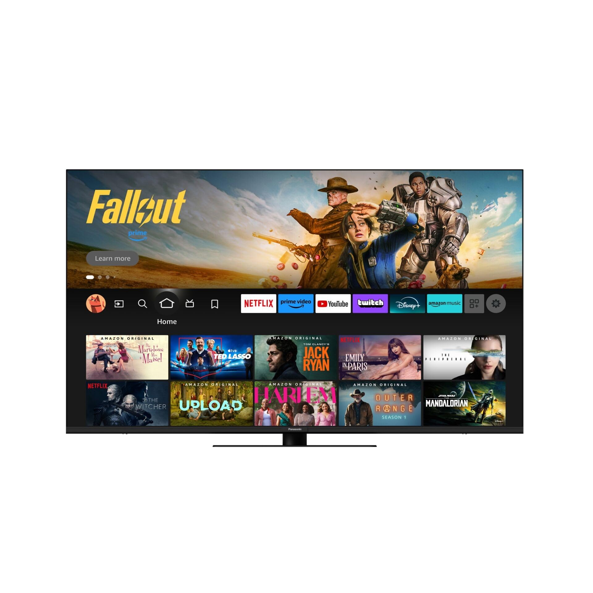 Panasonic TV-50W80AEZ, seria W80 50 cali 4K Ultra HD LED Smart TV, 2024, Fire TV, Dolby Vision i Atmos, tryb gier Plus, kontroler głosowy Alexa, Airplay, czarny