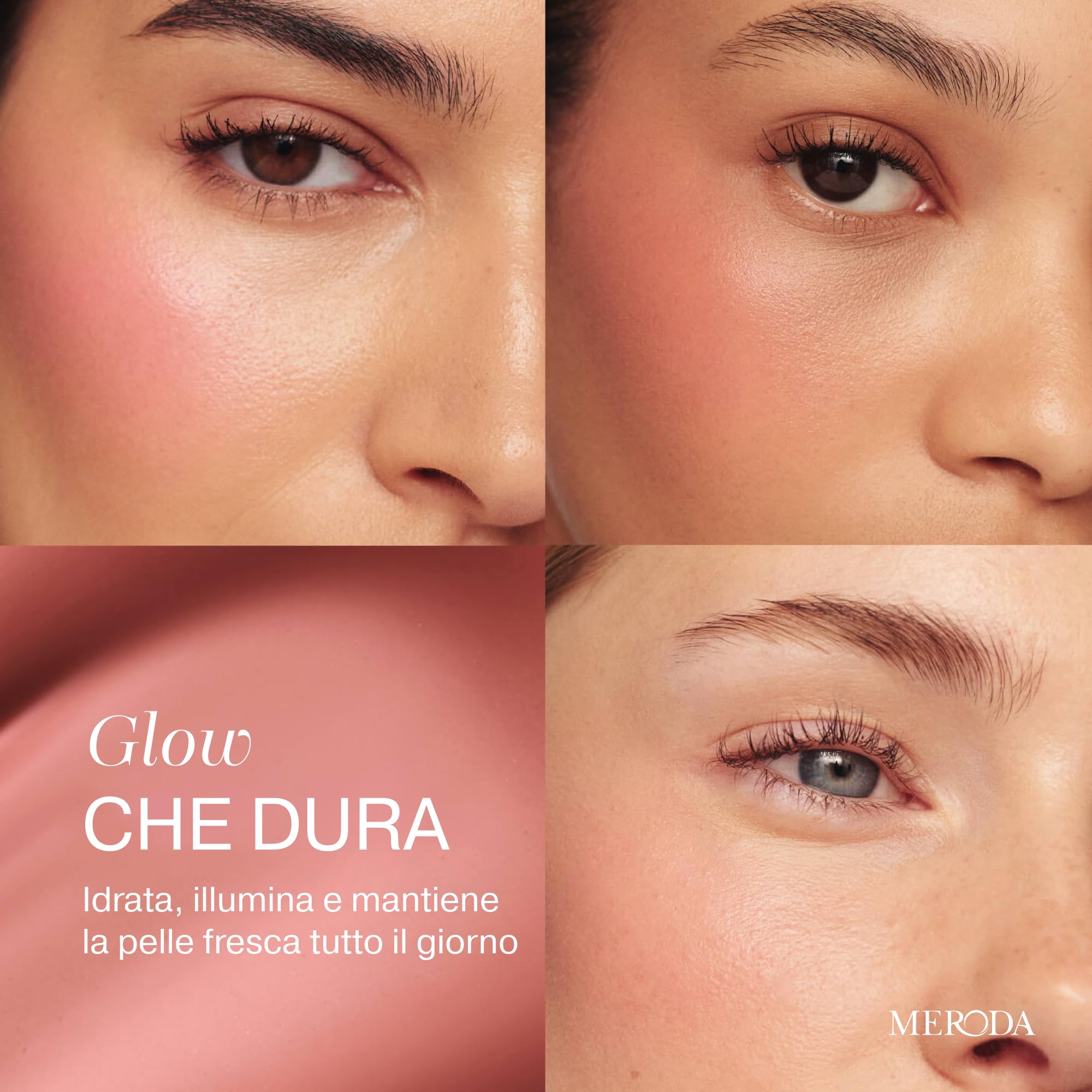 MERODA® Blush Liquido Vibrant Cheeks [FINISH DELICATO & LUMINOSO] - Fard Liquido Altamente Pigmentato - Tinta Lunga Durata per Guance - Blush Fluido per il Viso - Colore Naturale & Luminoso