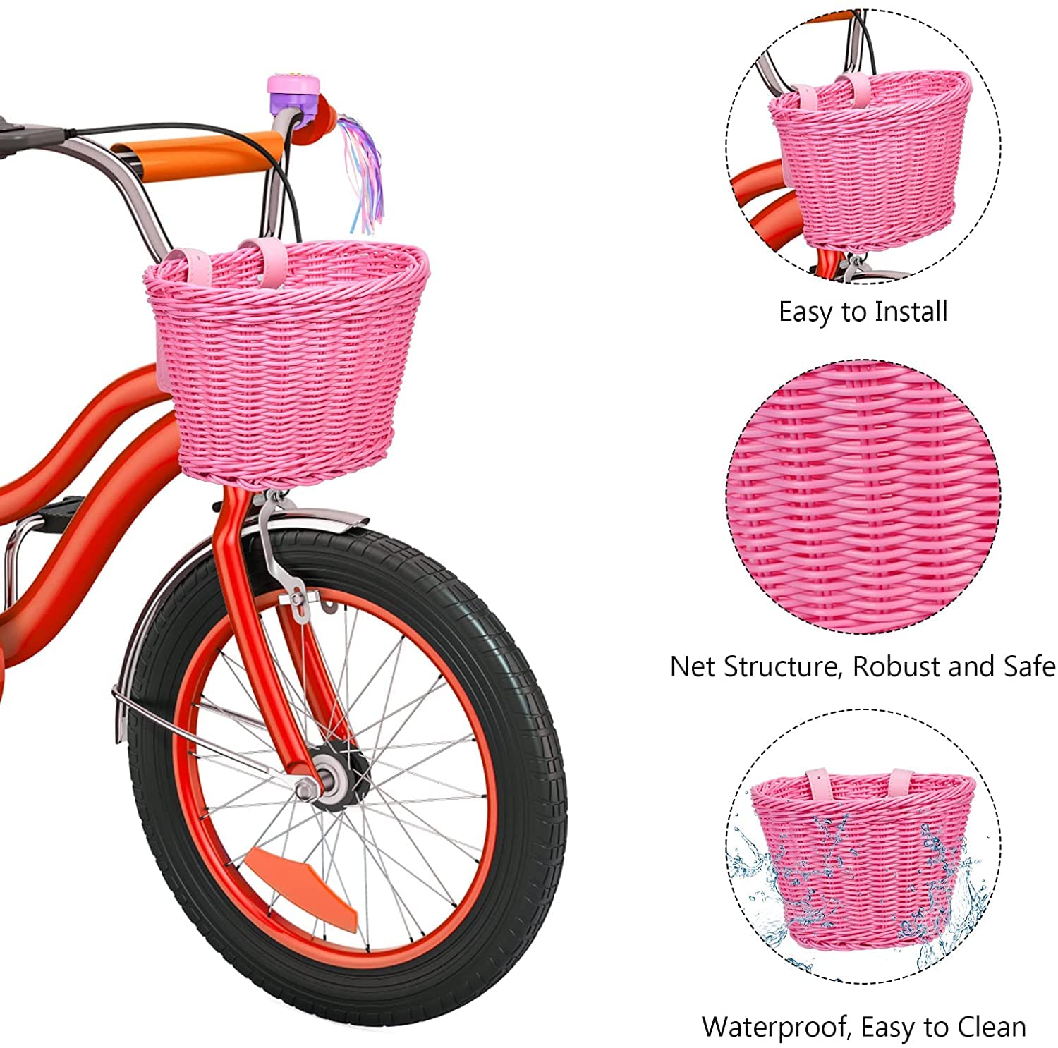 Fietsmand voor kinderen: kinderfiets stuurmand, fietsmandje
