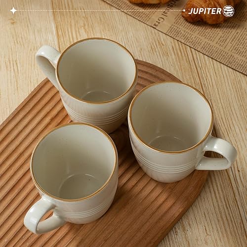 Miniatura 36 de famiware Juego de 4 tazas de café, 13 onzas, tazas de gres para café con leche, té caliente, moca, cacao, capuchino, microondas y lavavajillas