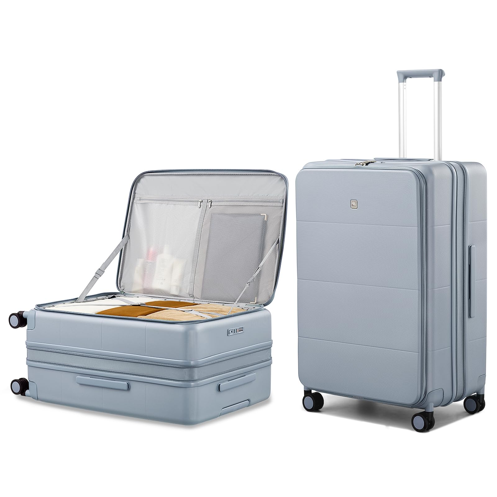 Hanke Luggage Suitcase 20 Inch Carry-on Luggage 24 Inch Checked Luggage with Spinning Wheels PC Hard Case TSA Luggage Travel Rolling Bag with Wide Handle