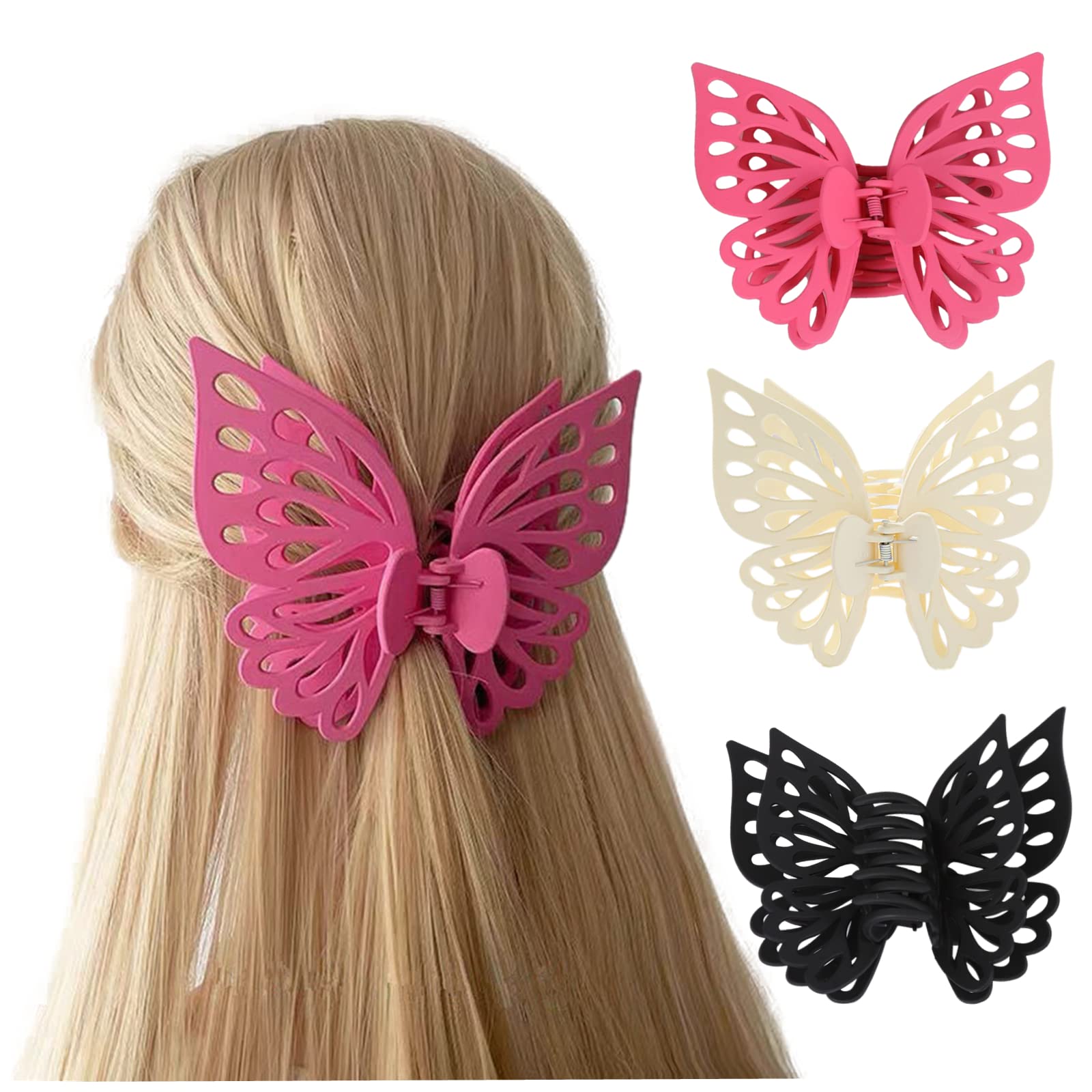 QTMY 3 Stück große Haarklammern zum Styling, dekorative ausgefallene Haarspangen für Mädchen und Frauen