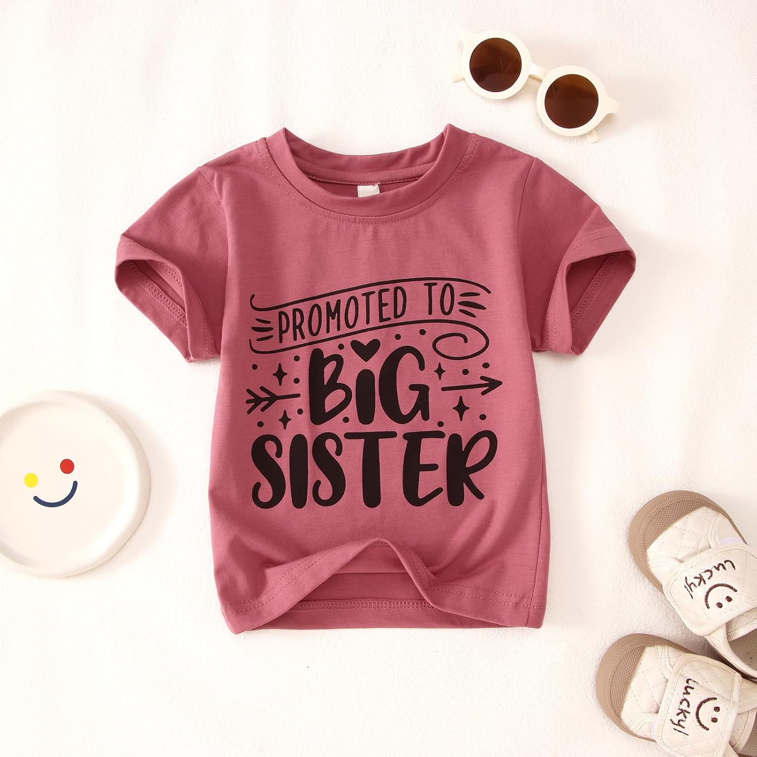 Promoted to Big Sister Shirts for Toddler Baby Girls Announcement T-Shirt Summer Short Sleeve Tees Big Sis Tops - Image 5