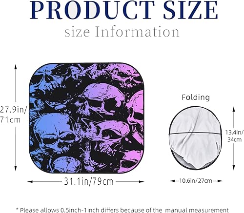 Miniatura 10 de Parasol plegable para parabrisas con bandera americana, 2 unidades, bloqueo de rayos UV, portátil, protector solar, accesorios para el interior del