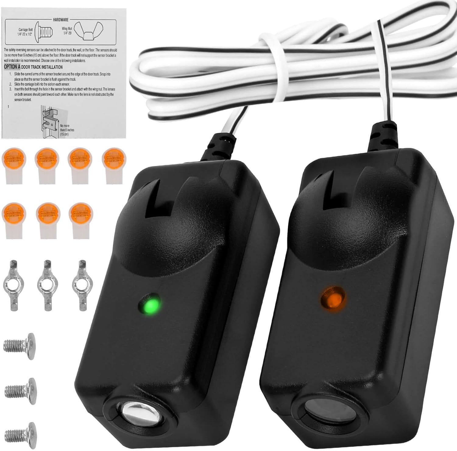 Upgrade 41A5034 Garage Door Safety Sensor Replacement for Chamberlain LiftMaster Craftsman Openers Made After 1997, Replace G801CB-P, 801CB, 2610459, 041‑0136, No Bracket