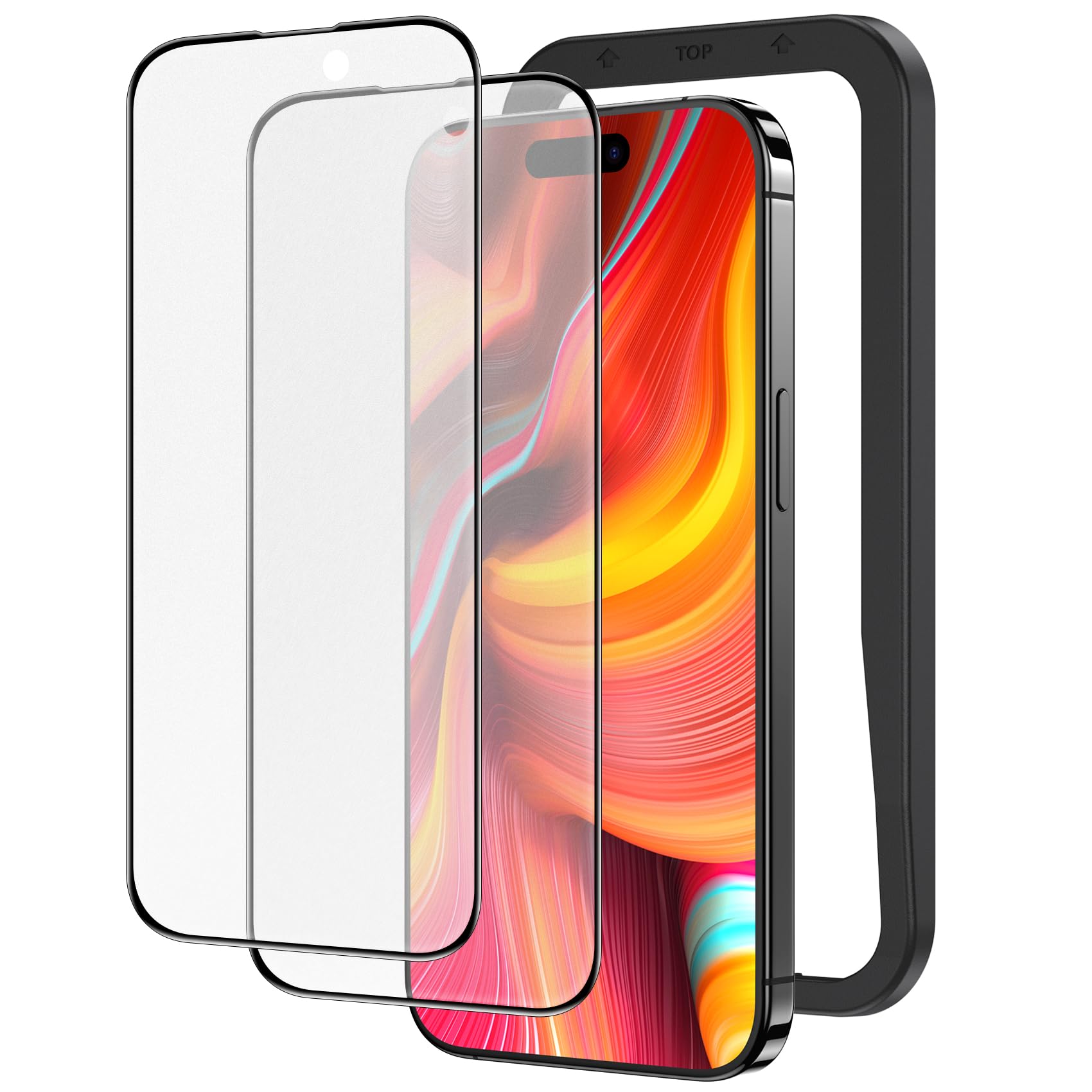 Amazon | NIMASO アンチグレア iPhone 11/XR 用 ガラスフィルム 全面