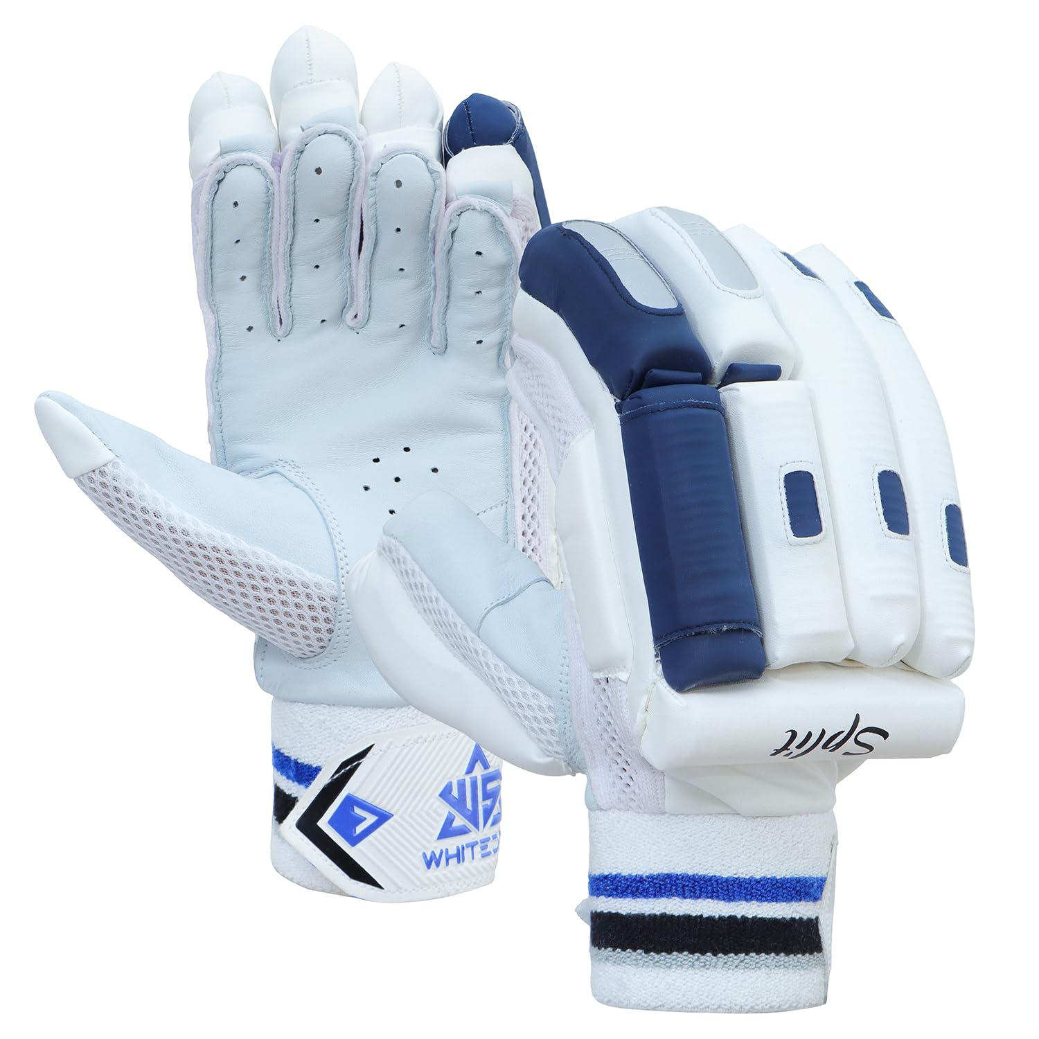 WHITEDOT SPORTS Spliit Cricket Batting Gloves|Suitable for Mens Right Hand|White||, Thermoplastic Polyurethane, Medium en size-image-45