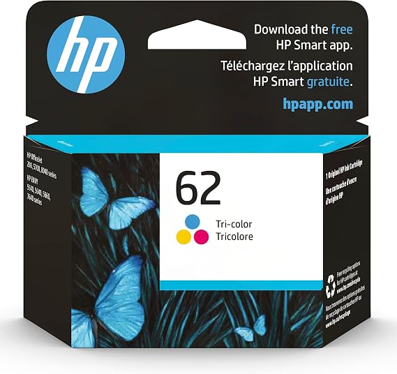 Original HP 62 Tri-color Ink Cartridge 
