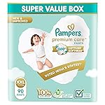 Pampers Premium Care Diaper | Pant Style Baby Diapers Double Extra Large Size, 90 Count | Anti Rash Diaper with Aloe Vera and 100% Leak Proof Protection | (90 Count)