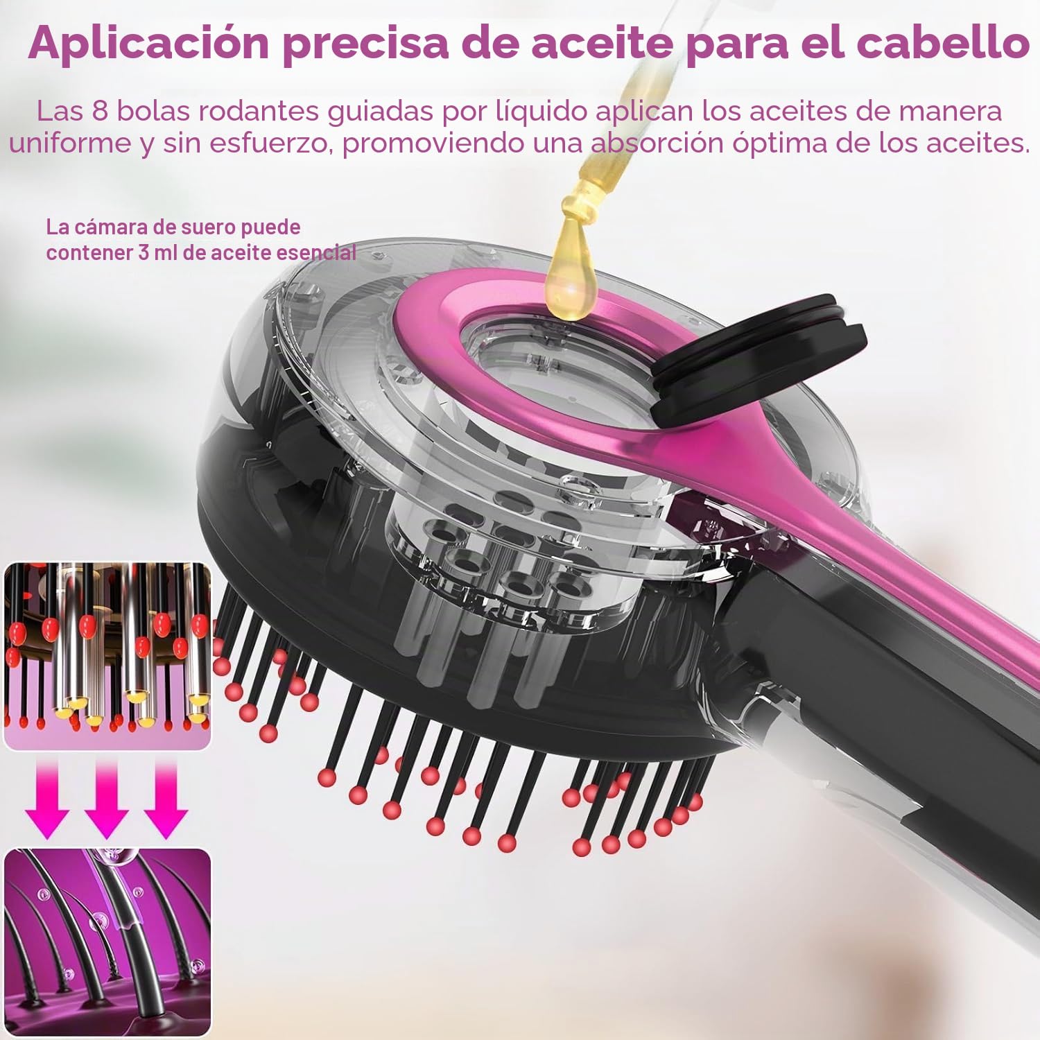 Masajeador de cabeza,2 en 1 eléctrico cepillo masajeador cuero cabelludo,masajeador cuero cabelludo,scalp massager, 3 modos para masaje y cuidado del (gris)