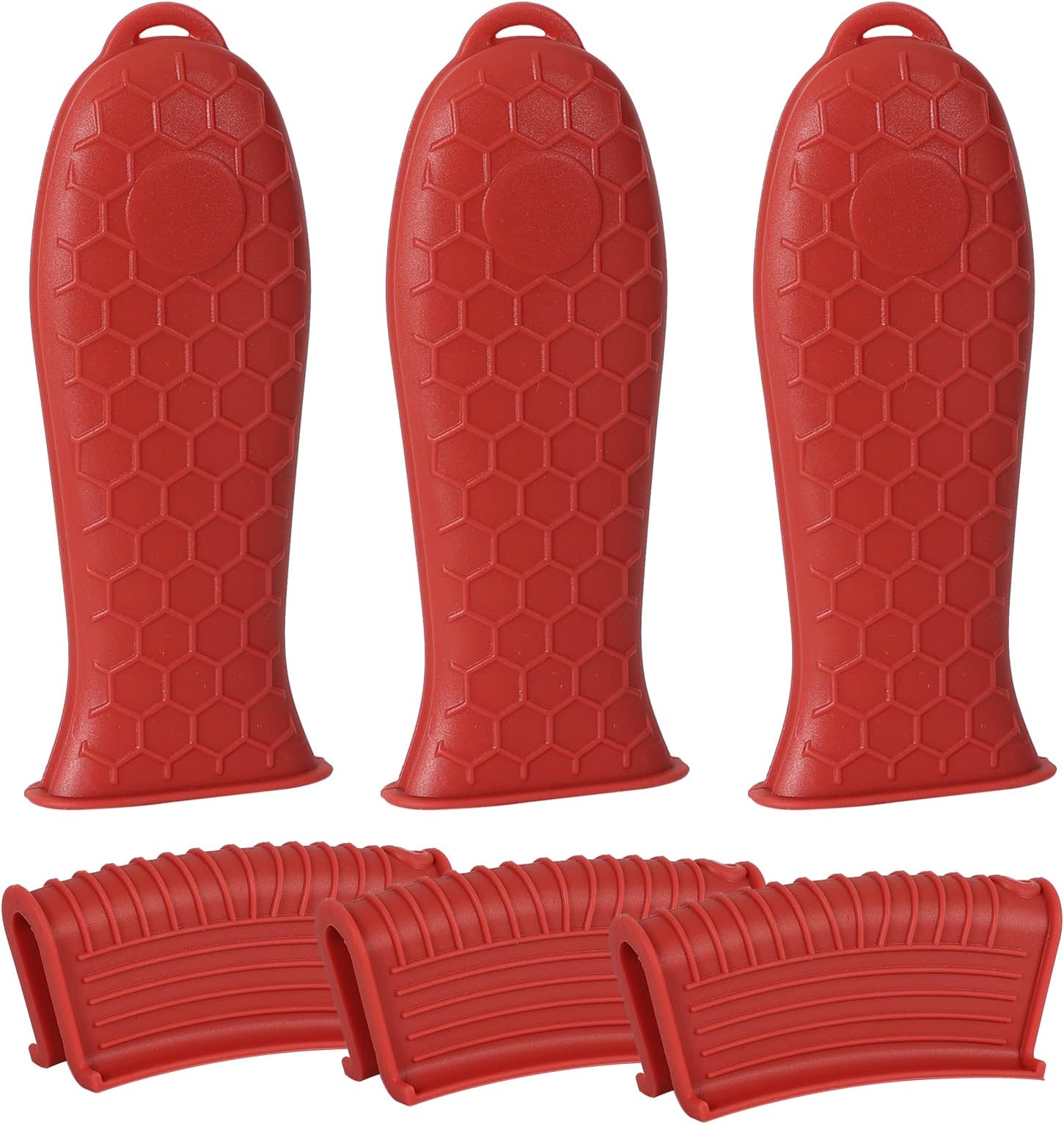 Joyhalo Cast Iron Handle Cover, 6 Pack Silicone Pot Handle Cover Heat Resistant, Pan Handle Sleeve for Cast Iron Skillet, Silicone Cast Iron Handle Grip for Pots and Pans, Wine