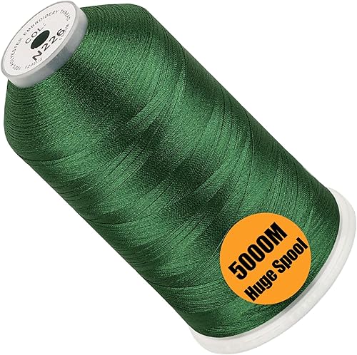 Miniatura 12 de New brothread - Bobina única de 5000 m de hilo de poliéster para máquina de bordar 40WT para máquinas comerciales y domésticas - Marigold