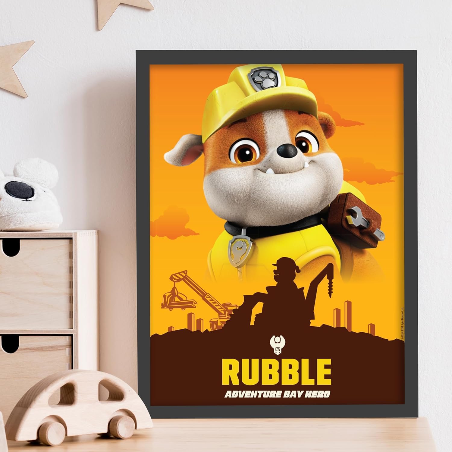 Themed Paw Patrol Print - Rubble Adventure Bay Hero Poster Wall Art (21cm x 29.7cm - A4)