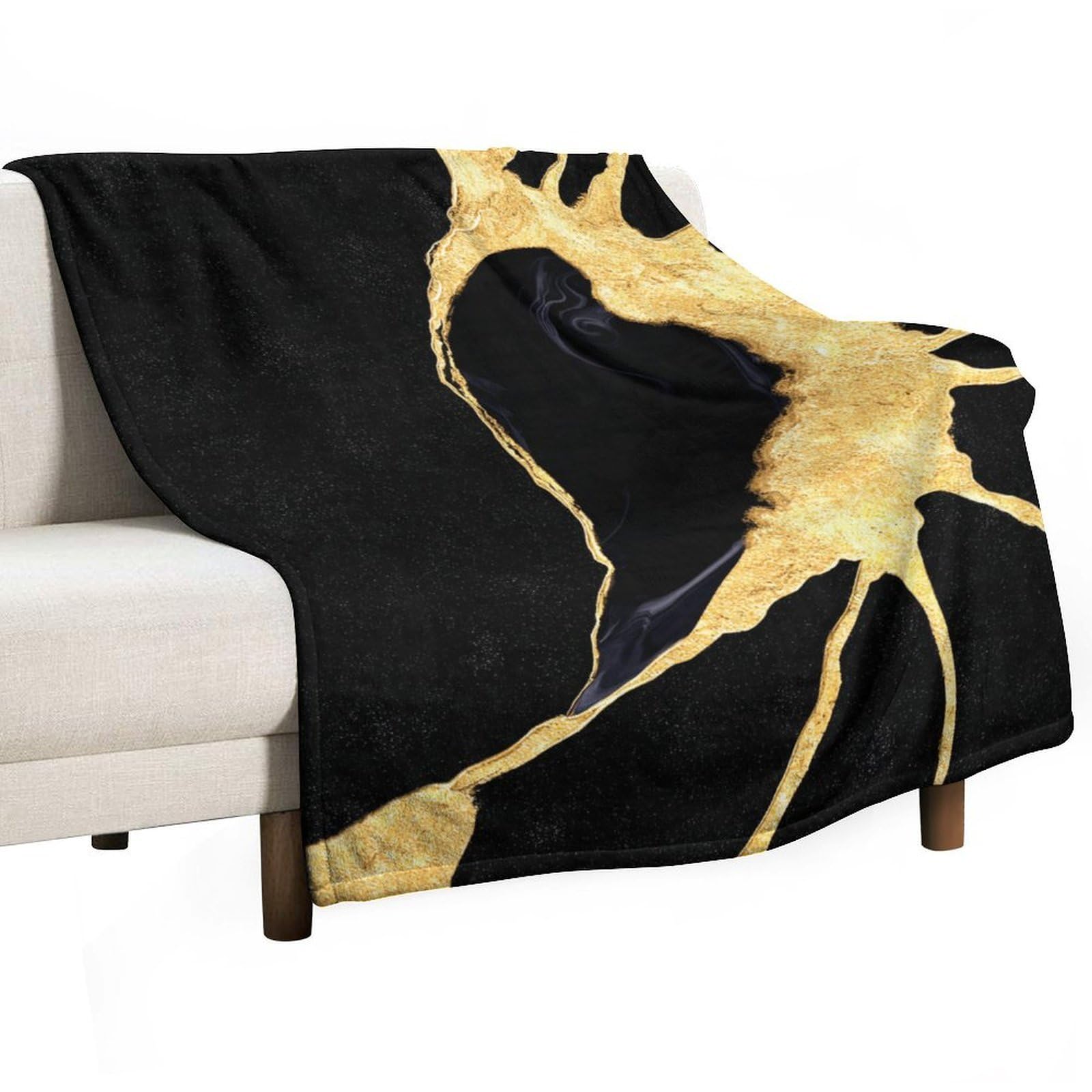 Couvertures noires abstraites vieilles mables douces contre le froid du salon et lit
