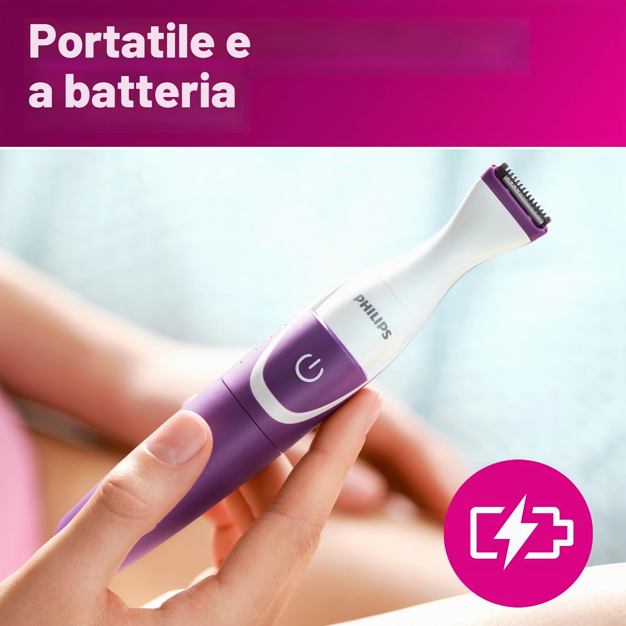 Philips Rifinitore per zona bikini, con testina di rasatura e pettine