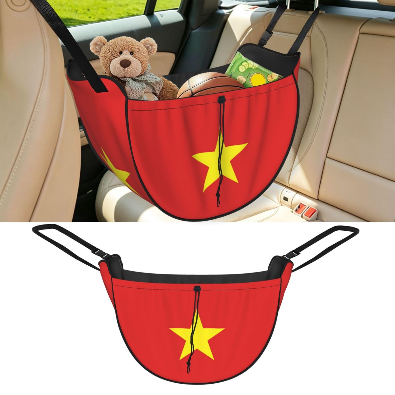 CNTDBU Flag of Vietnam Car Seat Organizer-Backseat Storage Bag for Travel