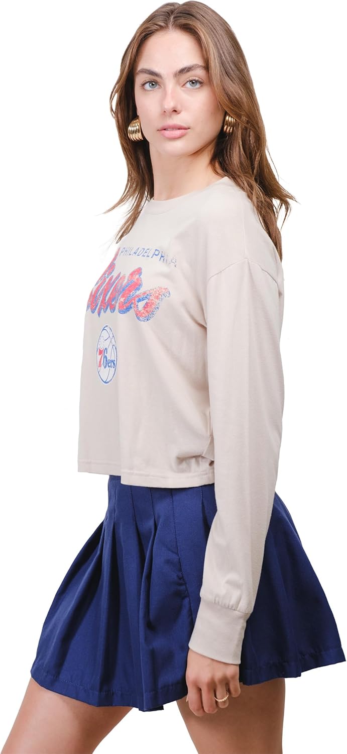 Ultra Game Women's NBA Official Super Soft Crop Top Shirt - Image 2