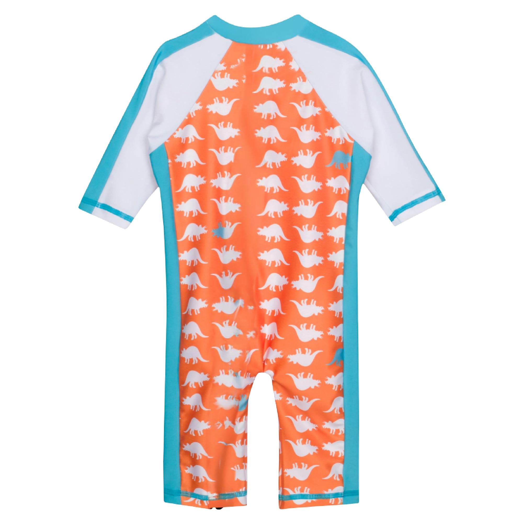 SwimZip Little Boy Manga Larga para niña con UPF 50 Protección Solar - Anaranjado -