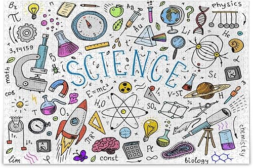 Rompecabezas de 1000 piezas para adultos y niños, con grabado científico, fórmula científica, física, matemáticas, química, biología, astronomía,