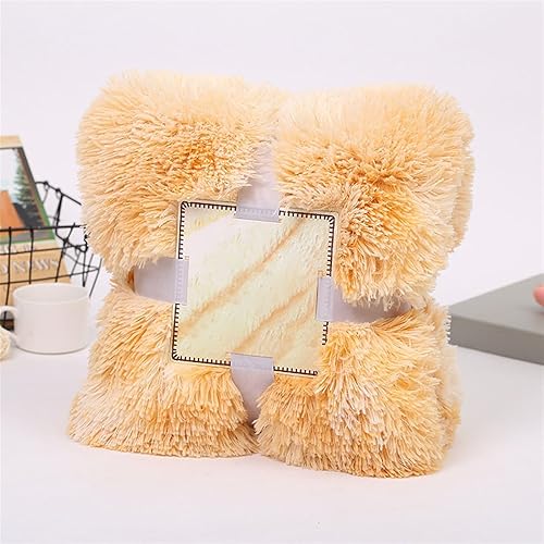 Vista 17 de Manta de piel sintética súper suave y peluda para cama, mullida y acogedora manta ligera de felpa cálida para sofá, sofá, gris, 63 x 79 pulgadas