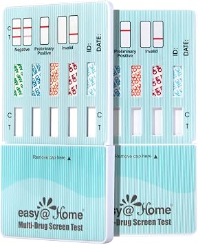 Easy@Home 5 Panel Urine Drug Test Kit, Multi Drug Screening Test, 3 Pack