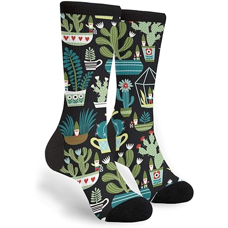 Novelty Succulent Socks for Men and Women