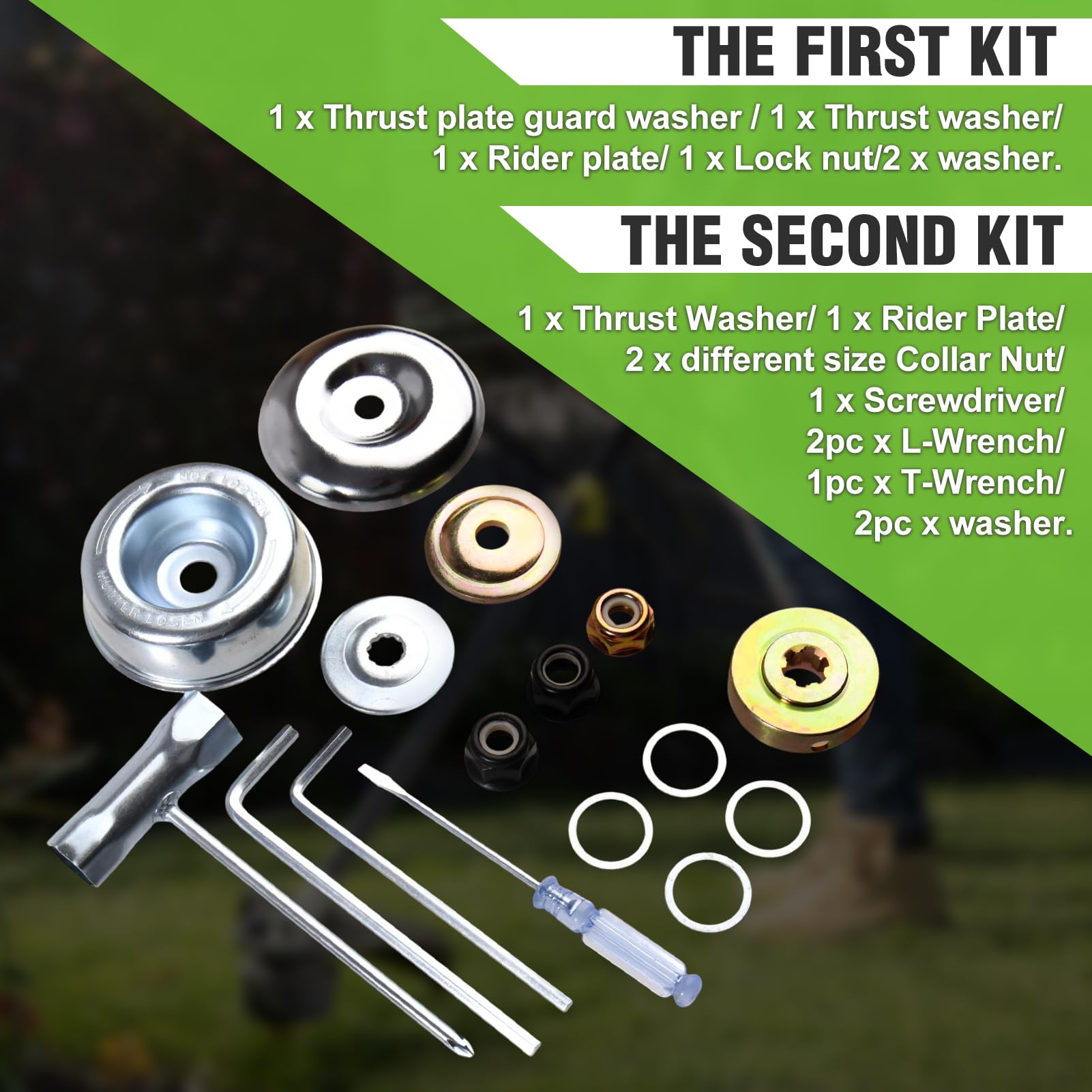 SPEEDWOX Cuchillas de corte de cepillo con punta de carburo de 9 y 10 pulgadas, 3 dientes de motosierra 36T + acero al carbono 20T + cuchillas recortadoras 80T con kit adaptador para cortador de