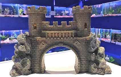 Mezzaluna Gifts Large Castle Bridge With Turrets Aquarium Fish Tank Ornament Amazon Co Uk Pet Supplies