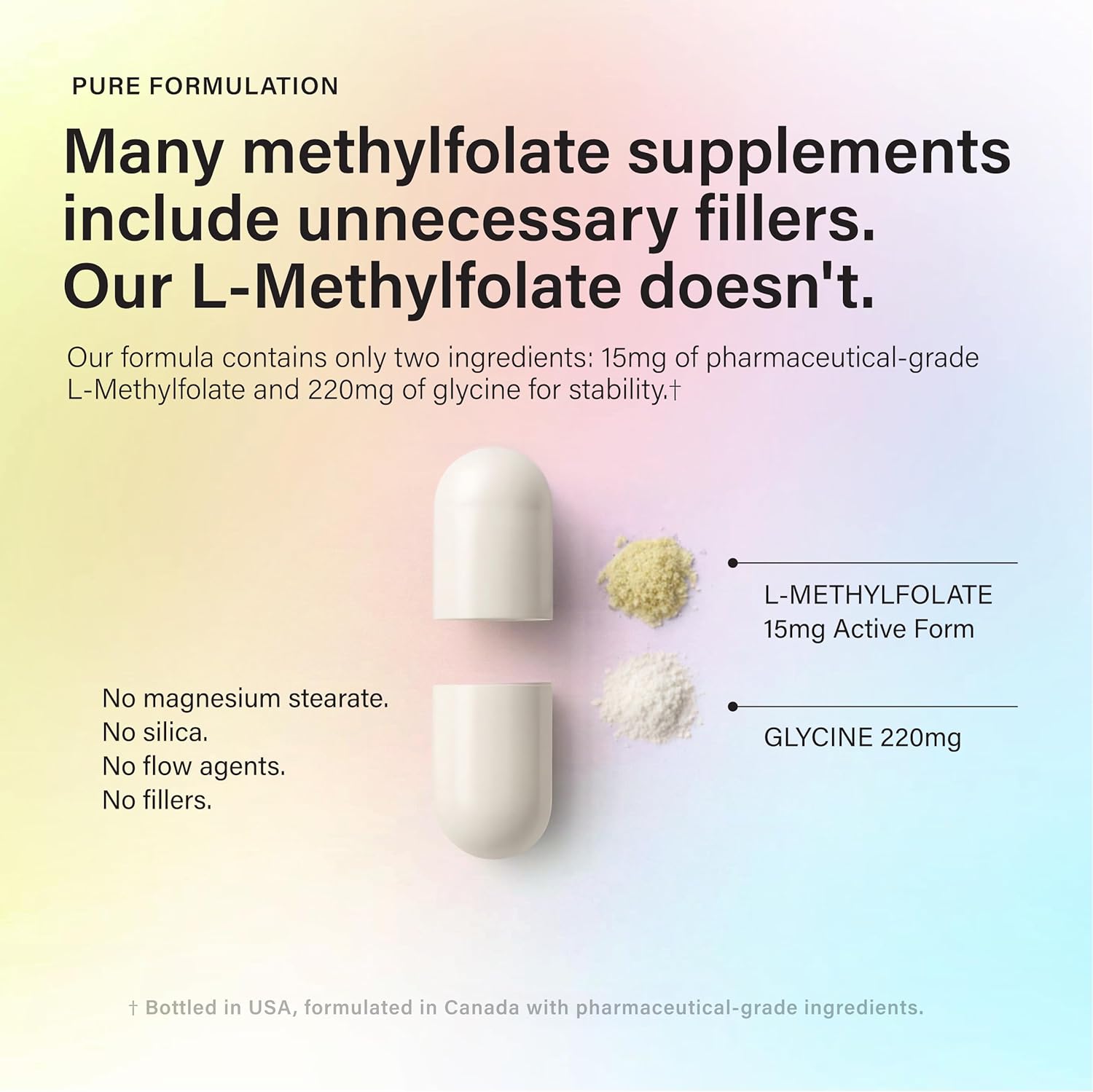 CleanHealthLab L-Methylfolate 15mg, 5-MTHF Active Folate - Maximum Potency Methylated Vitamin B9 Supplement - Support for Brain Health, Energy, Nerves, and Methylation with No Fillers (60 Count) - Image 4