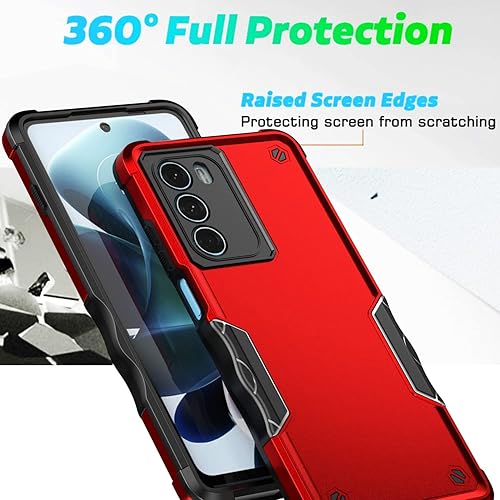 Miniatura 3 de Funda diseñada para Moto G200 5G, diseño de rayas laterales y cubierta de cámara probada contra caídas, protección de lente Shiled para Moto G200 5G