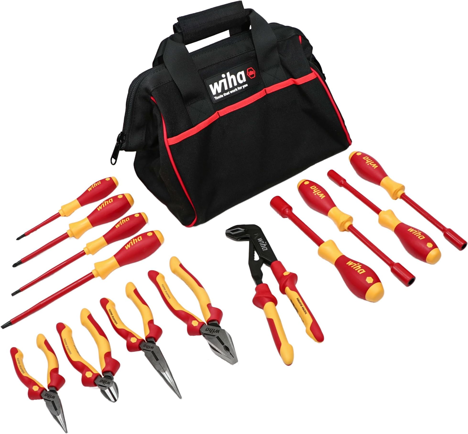 WIHA 32894 Pliers And Screwdriver Set, 1000 Volt, 12 Piece